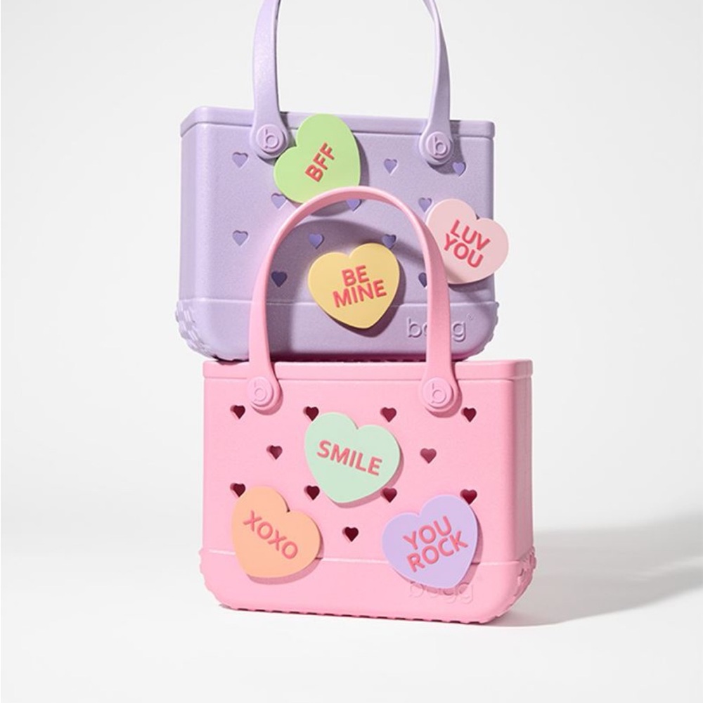 BOGG BAG Bitty Purple Heart Shimmer Lilac Size Small VALENTINE’S LIMITED EDITION